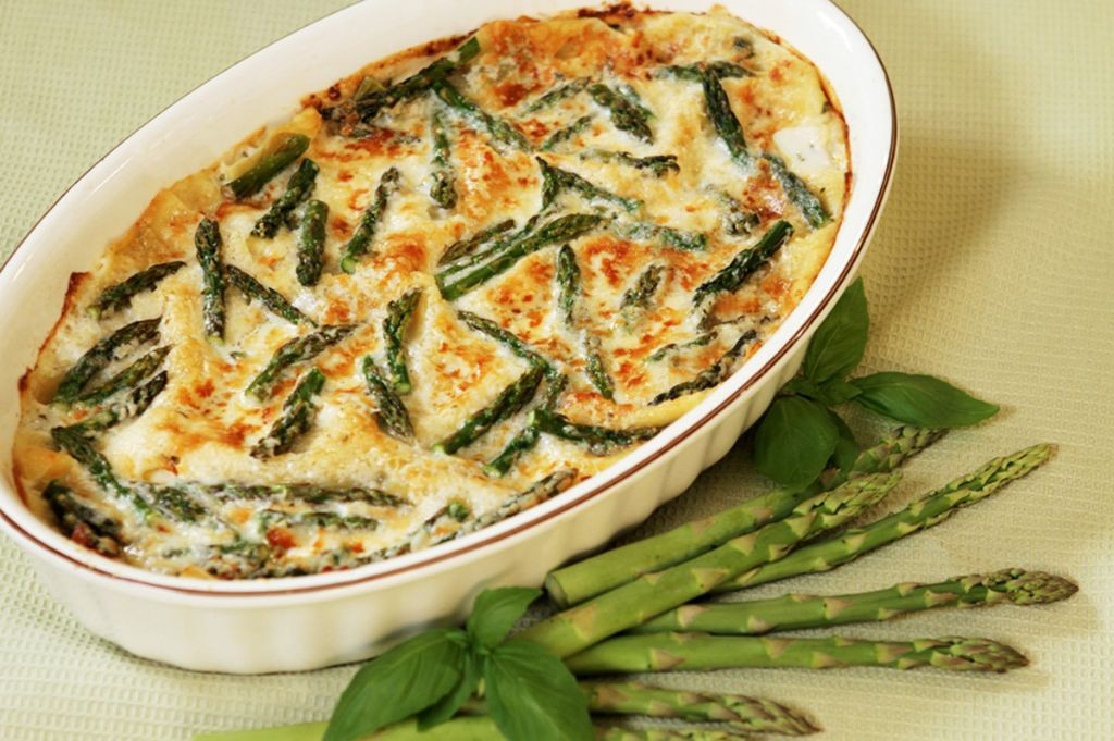 Lowfat Asparagus and Goat Cheese Lasagna