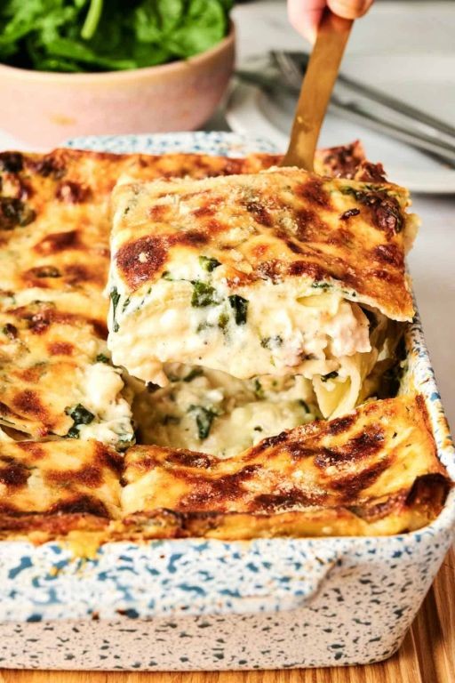 Lowfat Chicken Alfredo Lasagna