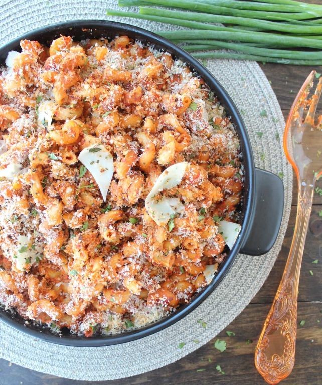 Mac and Cheese with Chorizo and Roasted Peppers