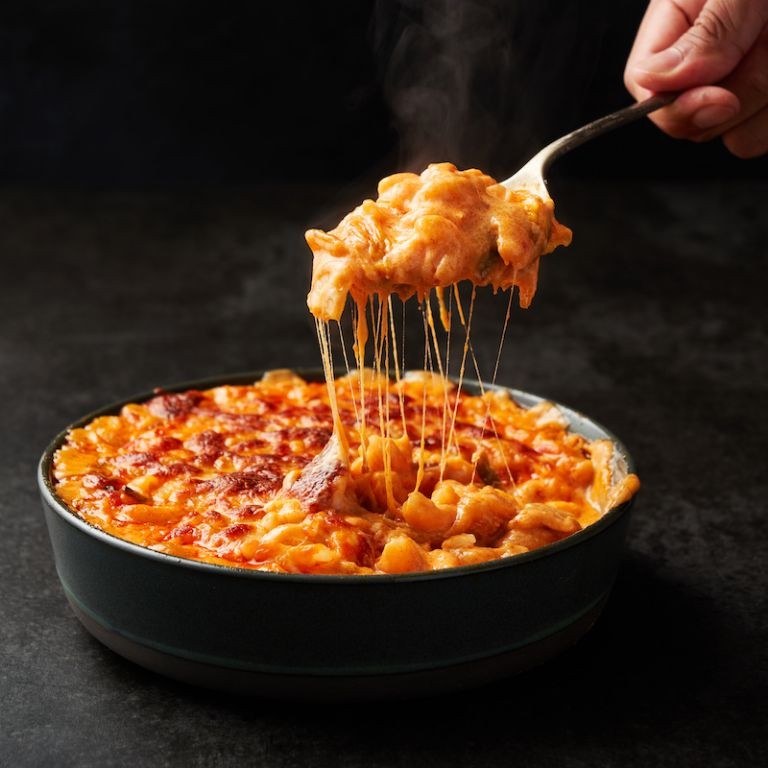 Mac and Cheese with Kimchi and Korean Spices