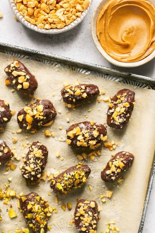 Macadamia Nut and White Chocolate Stuffed Dates