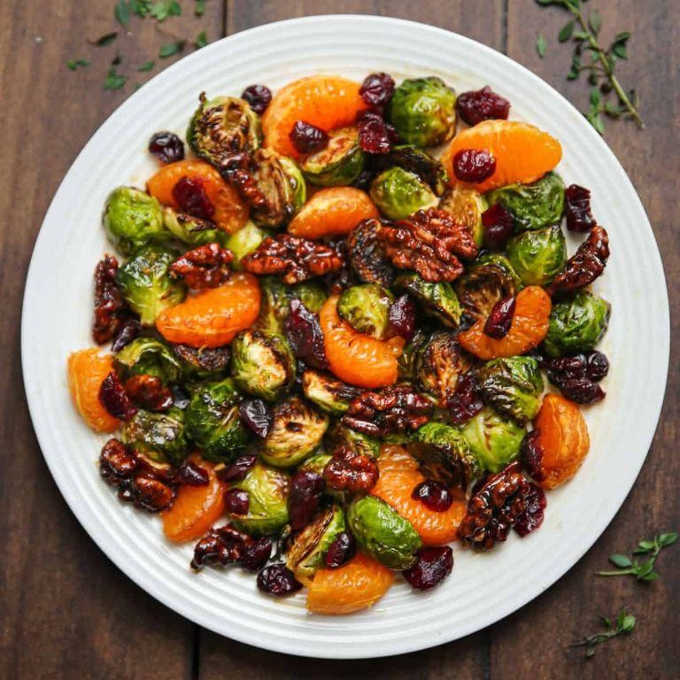 Mandarin Balsamic Roasted Brussels Sprouts