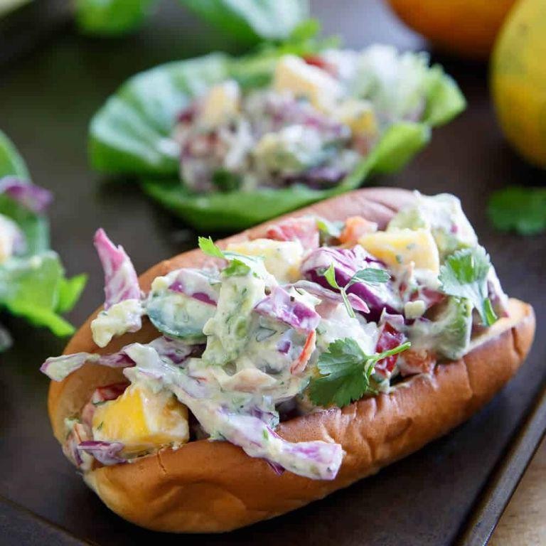 Mango Salsa Red Lobster Roll