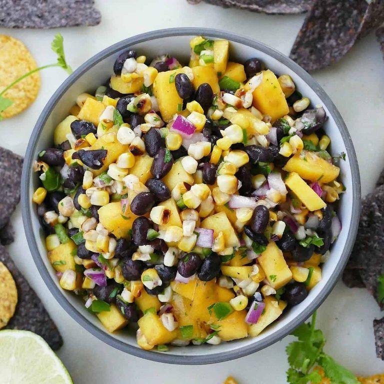 Mango Salsa with Black Beans and Corn