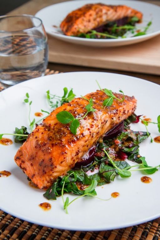 Maple Dijon Roasted Salmon