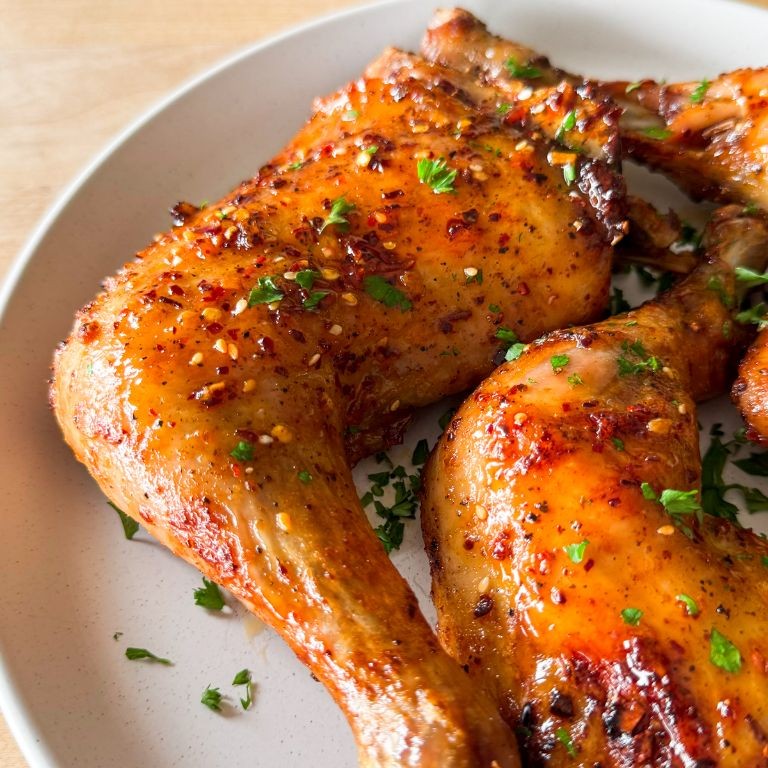 Maple Glazed Chicken Thighs and Legs