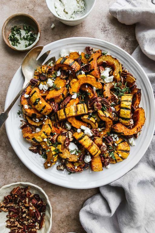 Maple Glazed Delicata Squash Slices
