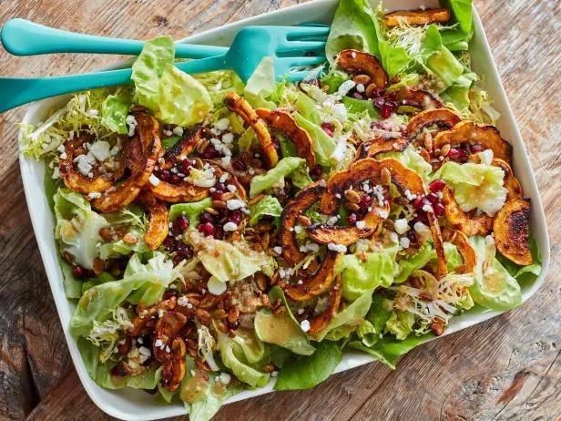 Maple Roasted Delicata Squash Salad