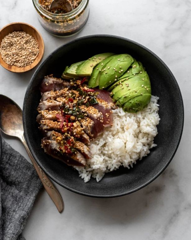 Maple-Sesame Glazed Tuna Steak