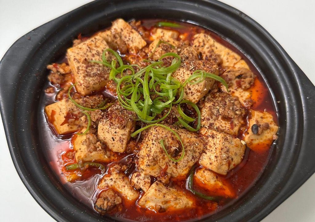 Mapo Tofu with Shredded Tofu and Chili Oil