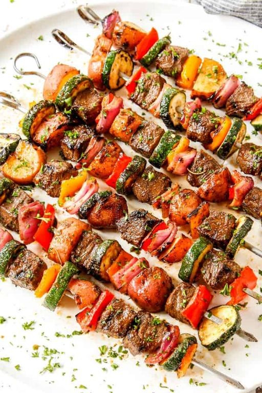 Marinated Eye of Round Steak Kabobs