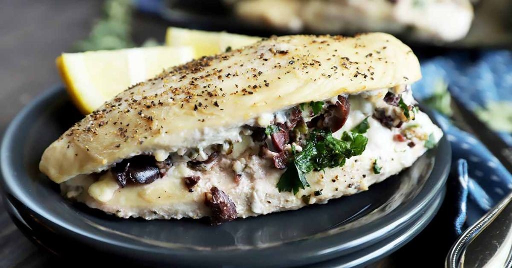 Mediterranean Chicken Parmesan Sub with Feta and Kalamata Olives