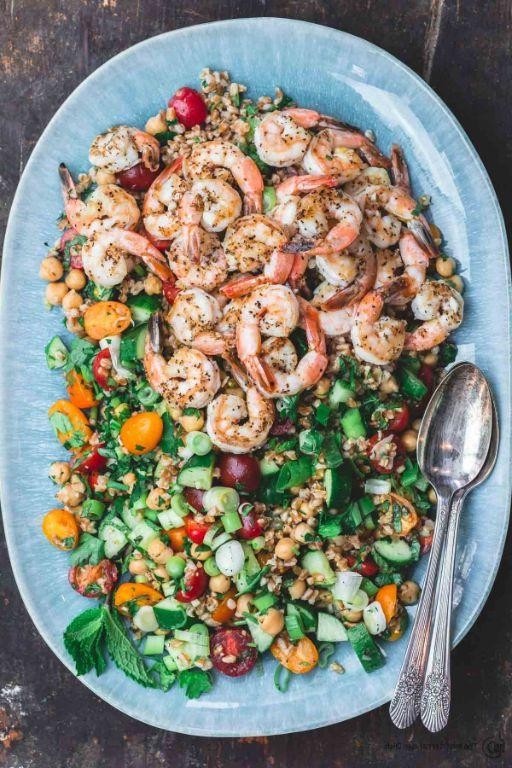 Mediterranean Shrimp and Chickpea Salad