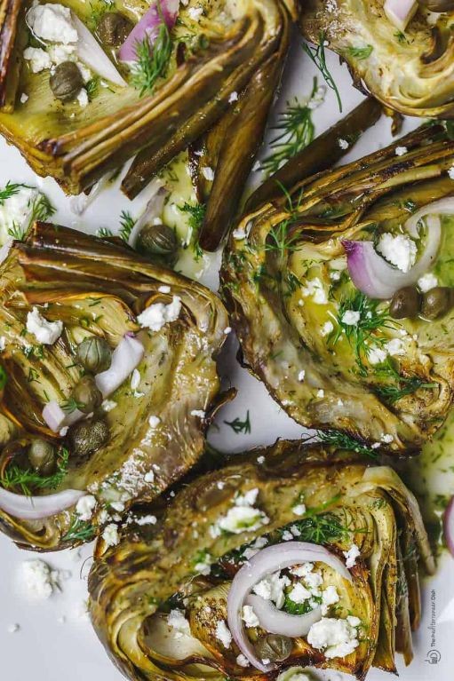Mediterranean Style Braised Whole Artichokes