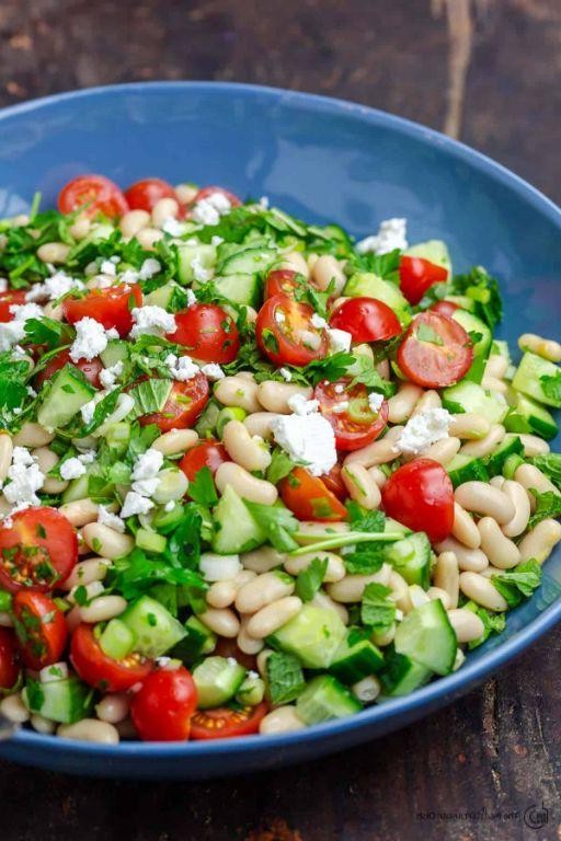 Mediterranean White Bean Salad with Lemon and Herbs