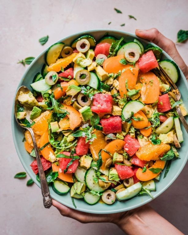 Melon and Cucumber Salad with Mint