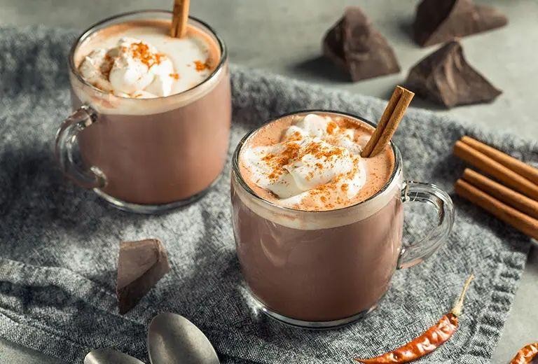 Mexican Hot Chocolate with Cinnamon Whiskey
