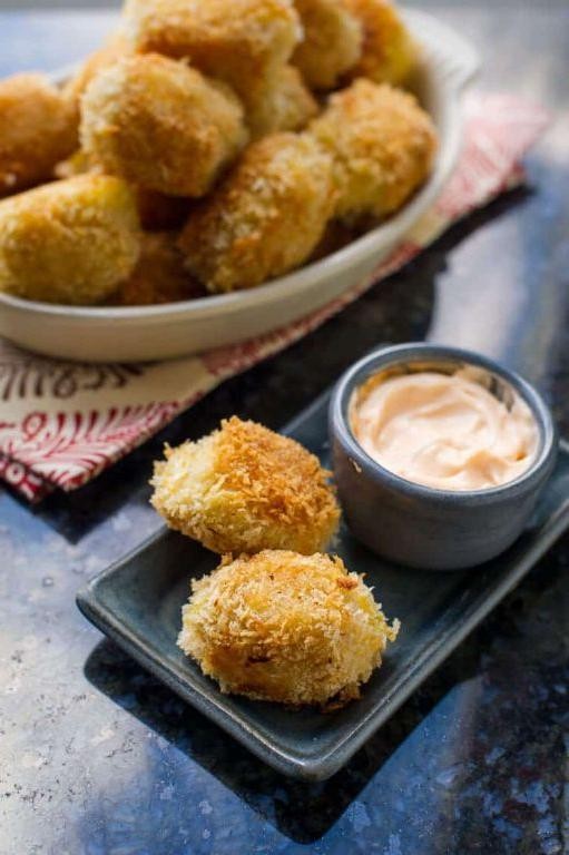 Mini Potato Croquettes with Spicy Mayo