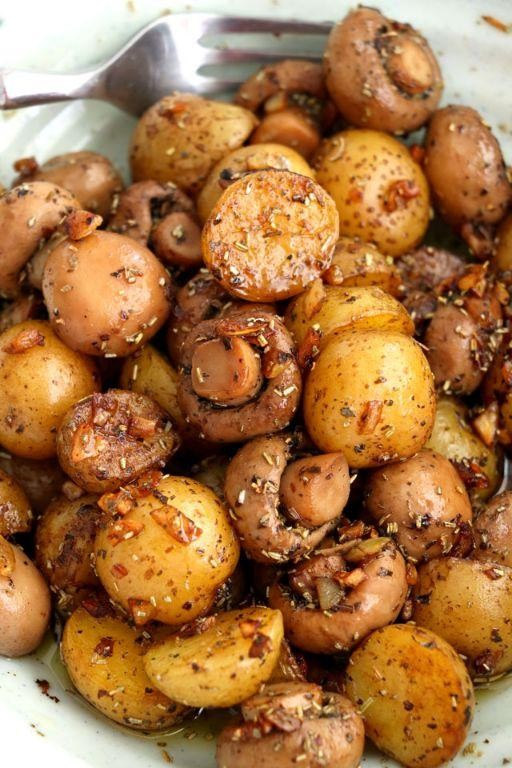 Mini Potato and Mushroom Stir-Fry