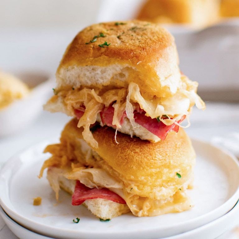 Mini Reuben Sliders with Thousand Island Dressing