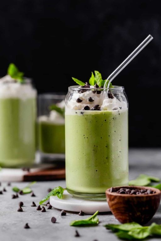 Mint Chocolate Chip Protein Shake