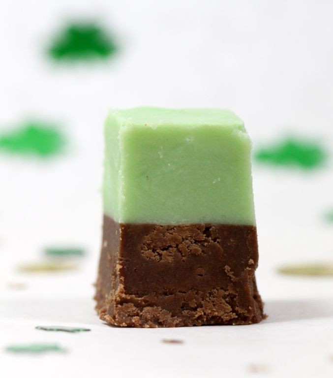 Minty Creme de Menthe Fudge