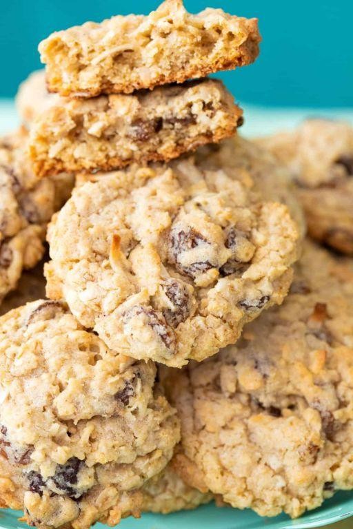 Oatmeal Raisin Cookies with Coconut Flakes