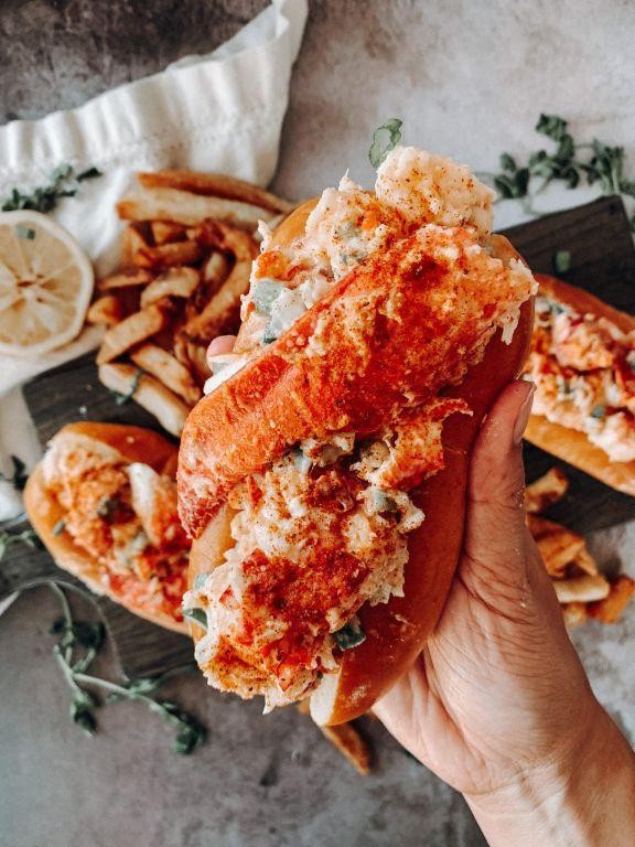 Old Bay Seasoned Red Lobster Roll