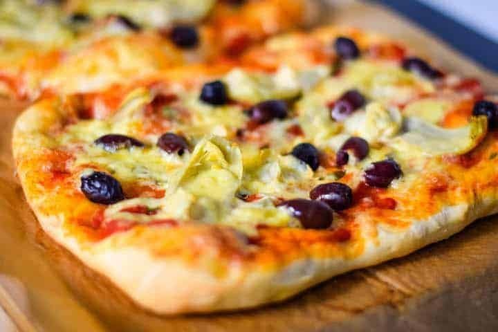 Olive and Artichoke Pizza