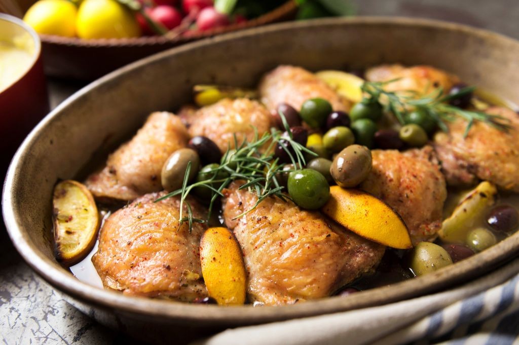 Olive and Lemon Roasted Chicken