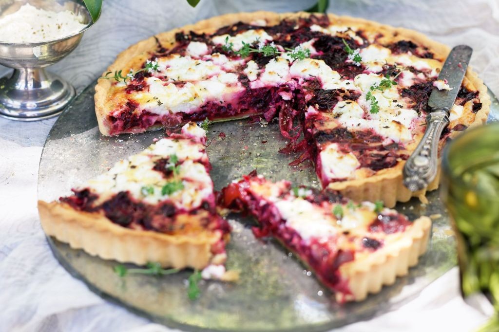 Organic Beetroot and Goat Cheese Tart