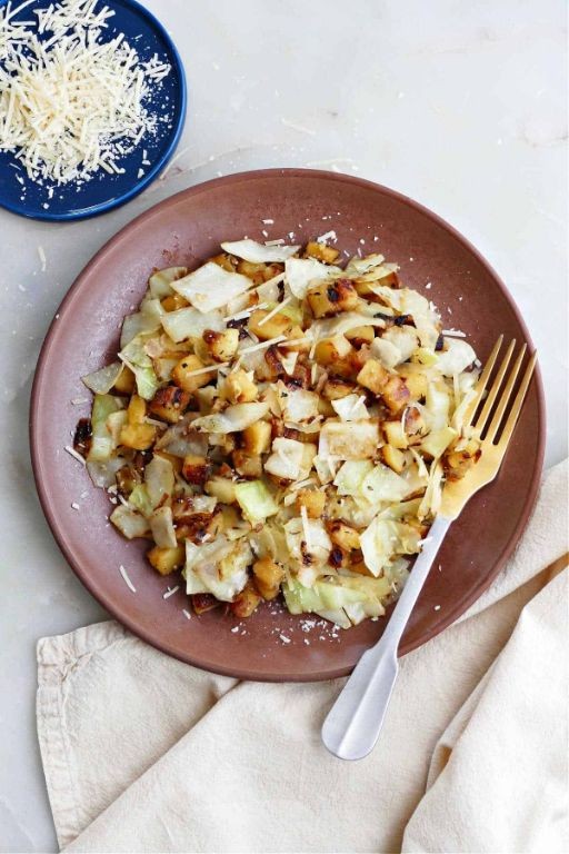 Pan-Fried Cabbage and Potatoes with Onions