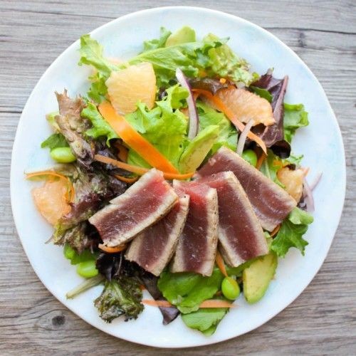 Pan-Seared Sesame Tuna with Citrus Dressing
