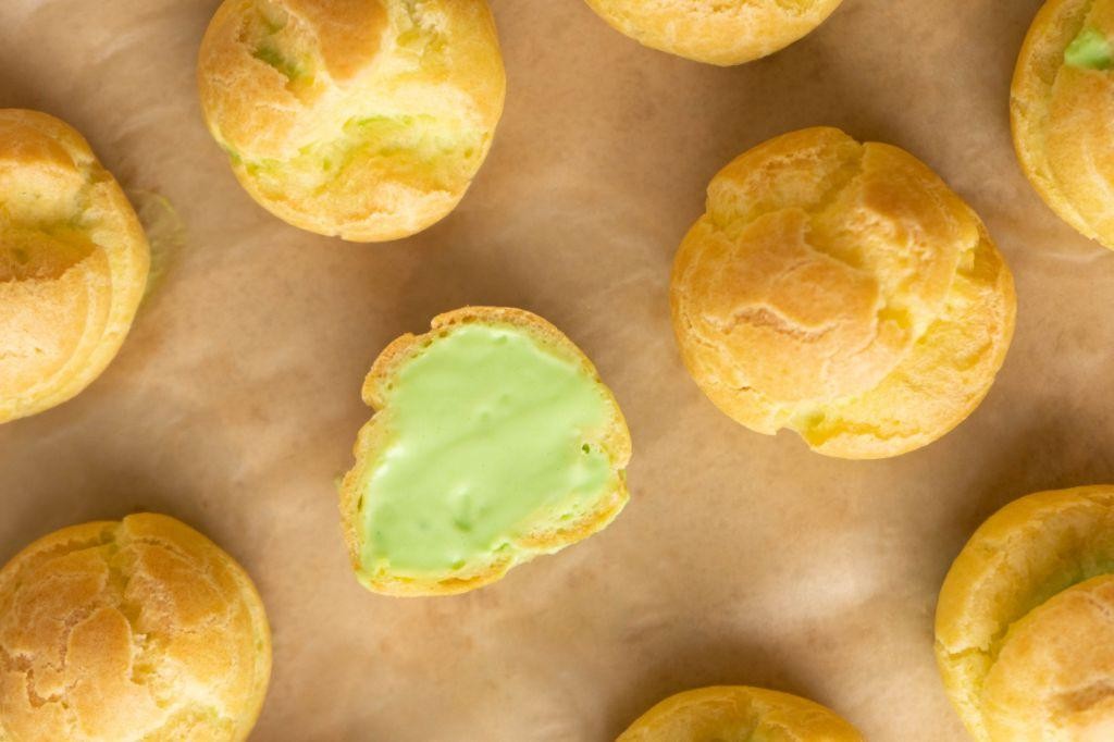 Pandan Coconut Cream Puffs
