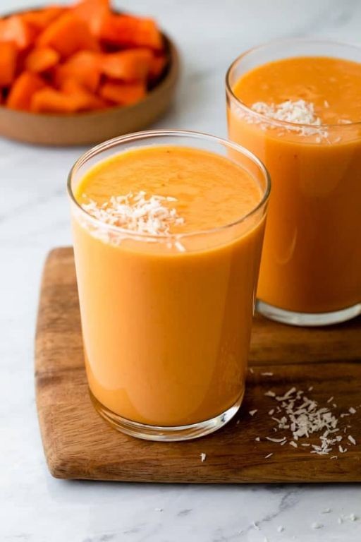 Papaya Mango Tropical Smoothie