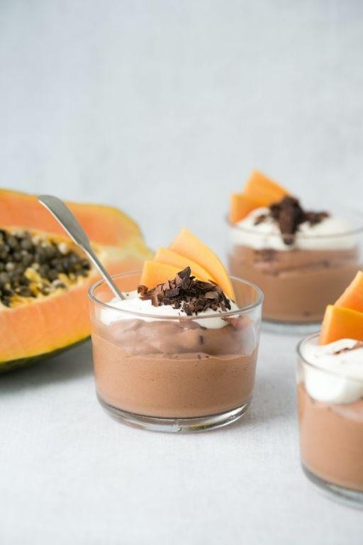Papaya and Chocolate Mousse