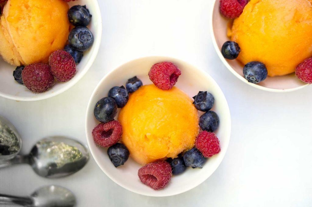 Papaya and Lime Sorbet