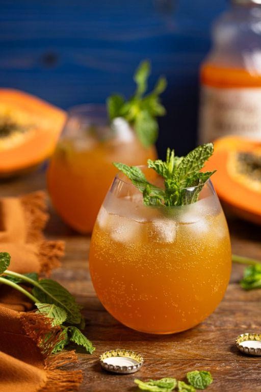 Papaya and Mint Cooler
