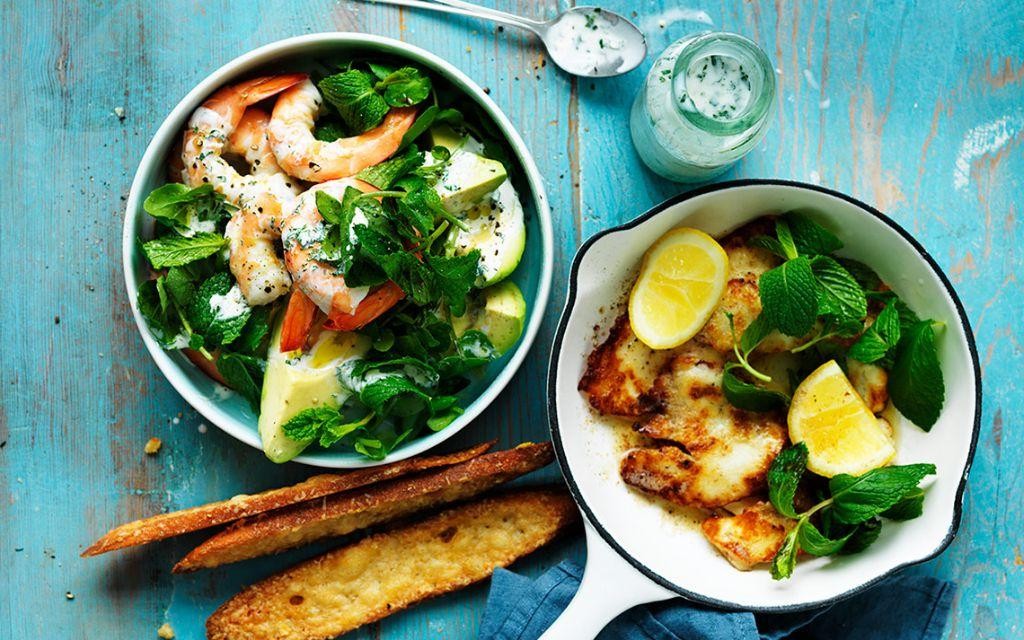 Parmesan Crisps with Avocado and Shrimp