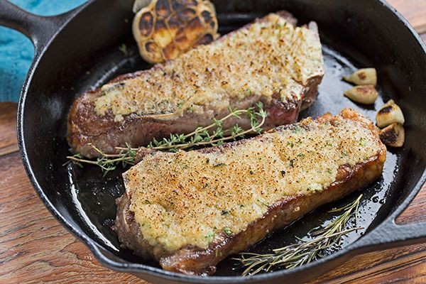 Parmesan Crusted Strip Steak