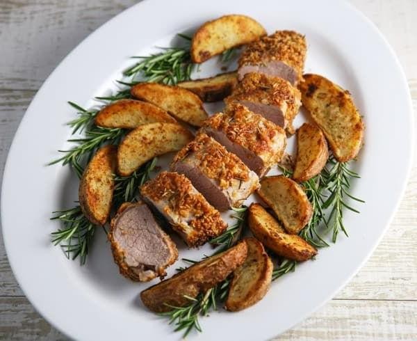 Parmesan-Crusted Pork Roast with Rosemary