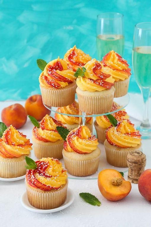 Peach Bellini Cupcakes
