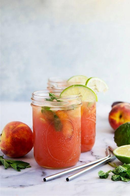 Peach Rhubarb Jelly with Bourbon