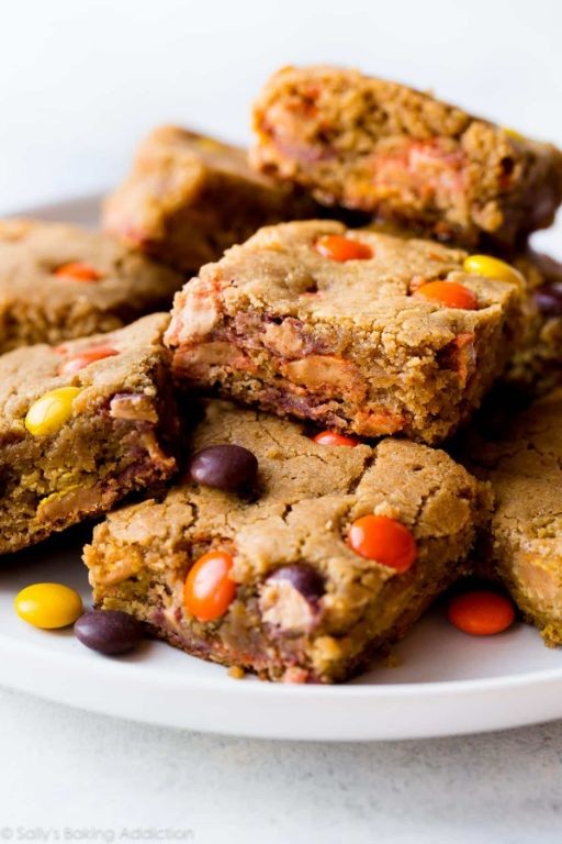 Peanut Butter Birthday Blondies