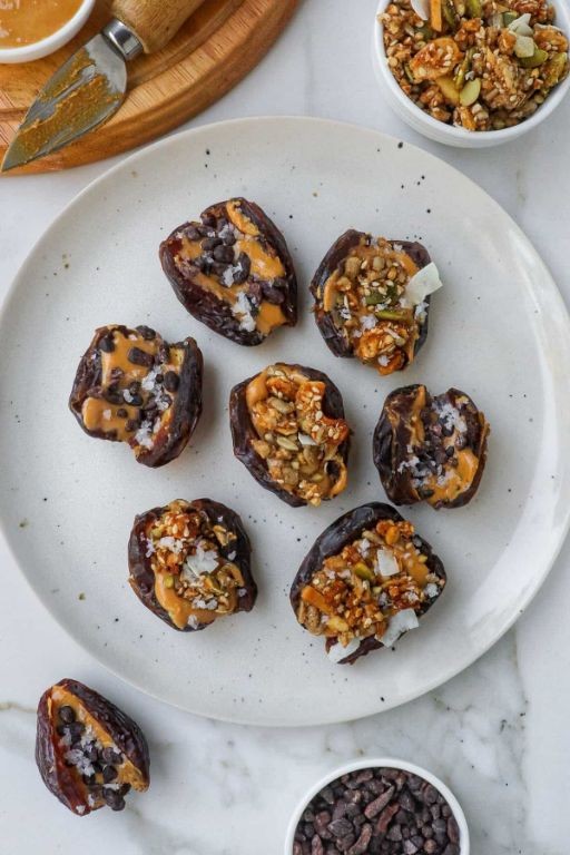 Peanut Butter and Banana Stuffed Dates