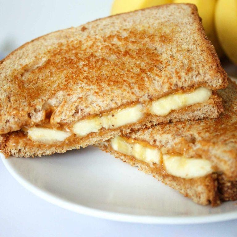 Peanut butter and banana sandwich