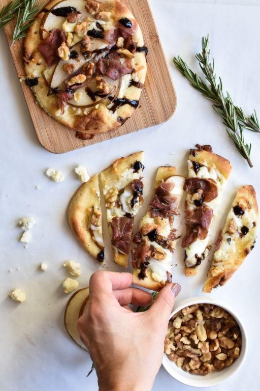 Pear and Gorgonzola Flatbread