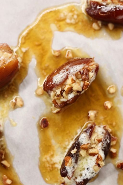 Pecan and Maple Syrup Stuffed Dates