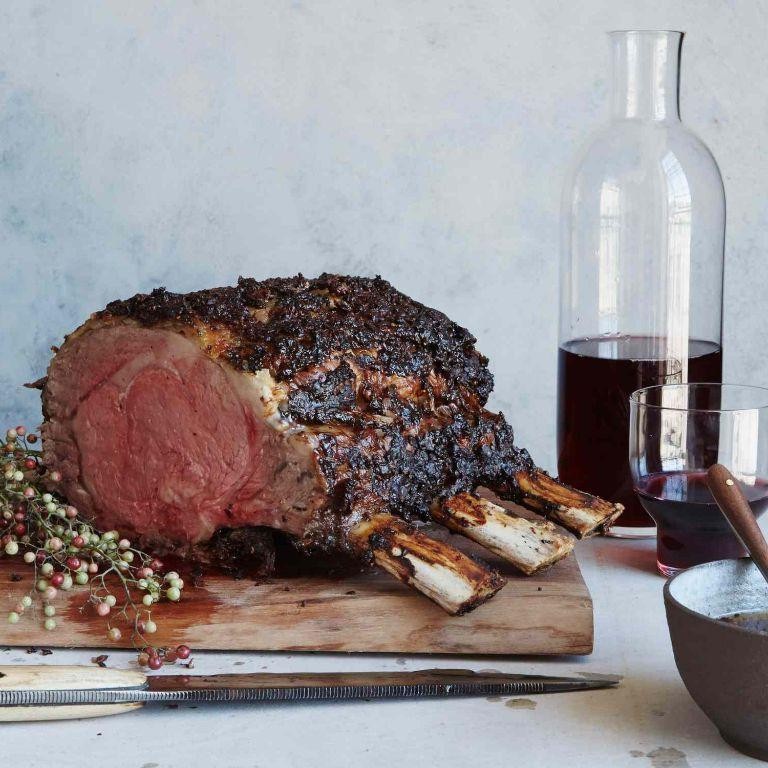 Peppercorn-Crusted Standing Rib Roast