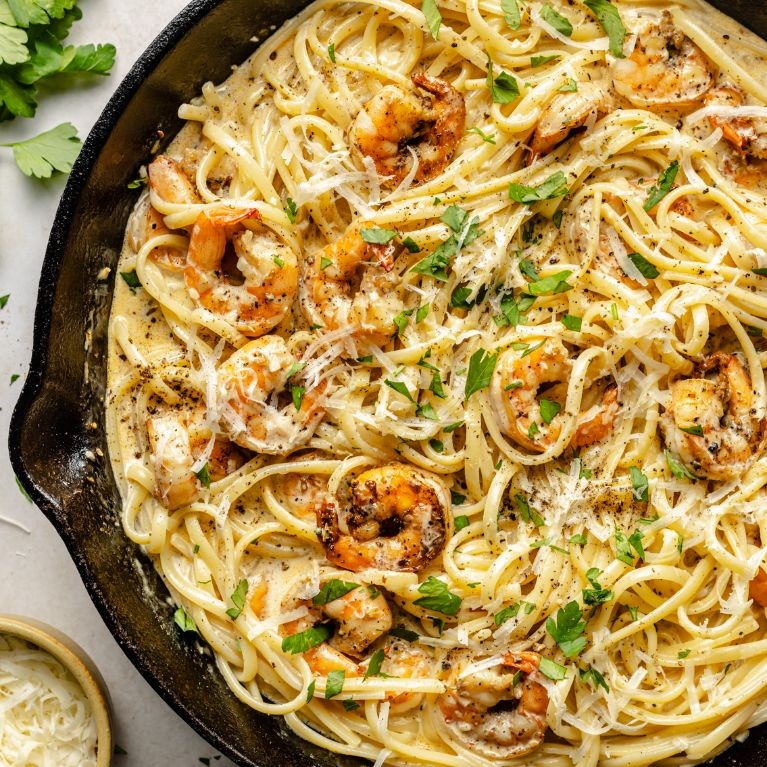Philadelphia Creamy Garlic Shrimp Pasta